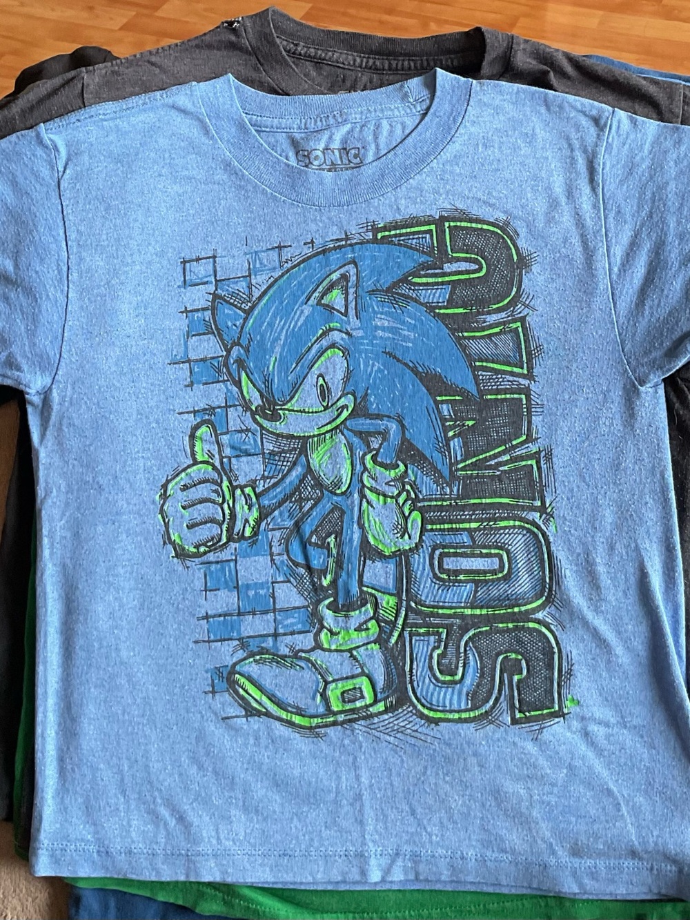 Medium Sonic the Hedgehog Short Sleeve Graphic Tee - Light Blue